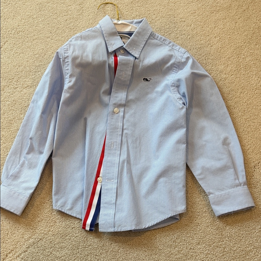 Vineyard Vines Kids Light Blue Button Down Shirt